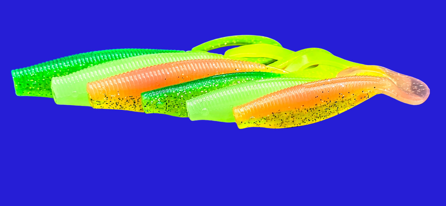 FTP CHIEF CURL TAIL GRUB - LIME GREEN