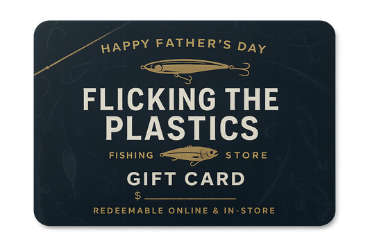 FATHERS DAY GIFT CARD FLICKING THE PLASTICS LOGO