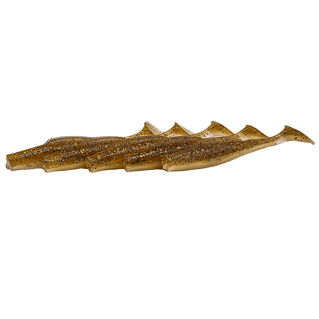 FTP BLAZE PADDLE TAIL SOFT PLASTIC - GOLD - Flicking The Plastics