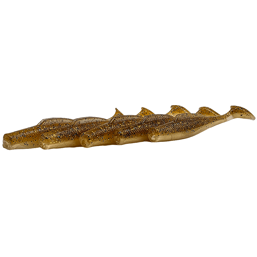 FTP BLAZE PADDLE TAIL SOFT PLASTIC - GOLD - Flicking The Plastics