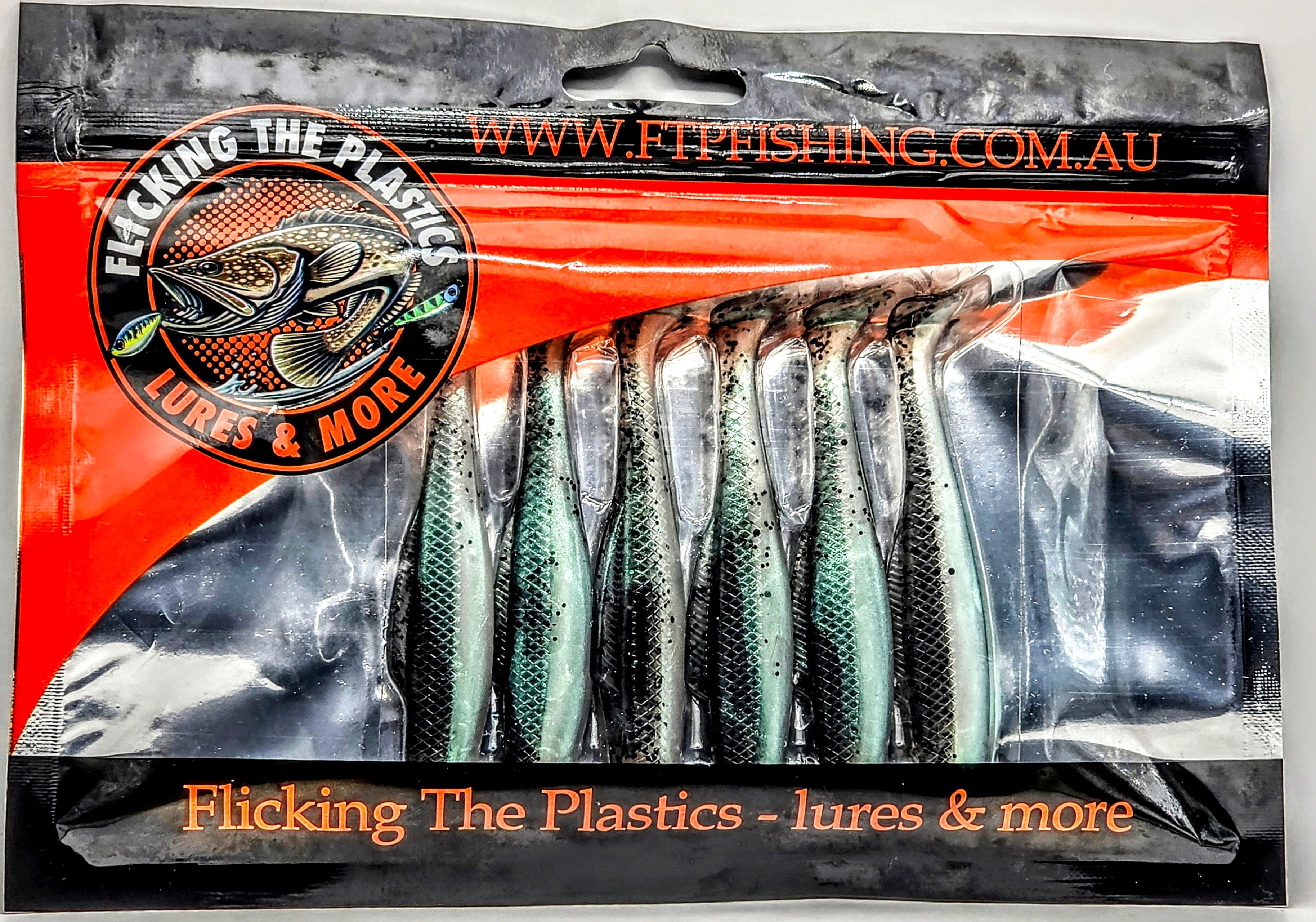 FTP BLAZE PADDLE TAIL SOFT PLASTIC - PHANTOM - Flicking The Plastics