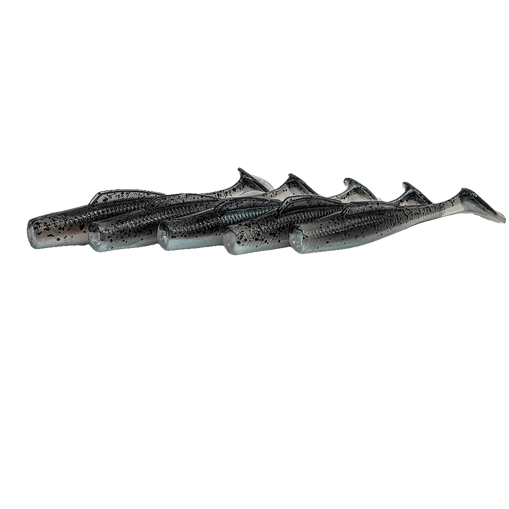 FTP BLAZE PADDLE TAIL SOFT PLASTIC - PHANTOM - Flicking The Plastics