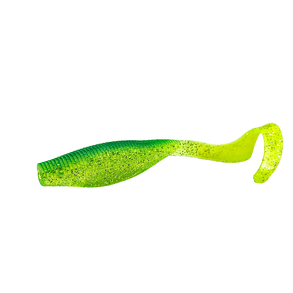FTP CHIEF CURL TAIL GRUB - LIME GREEN - Flicking The Plastics