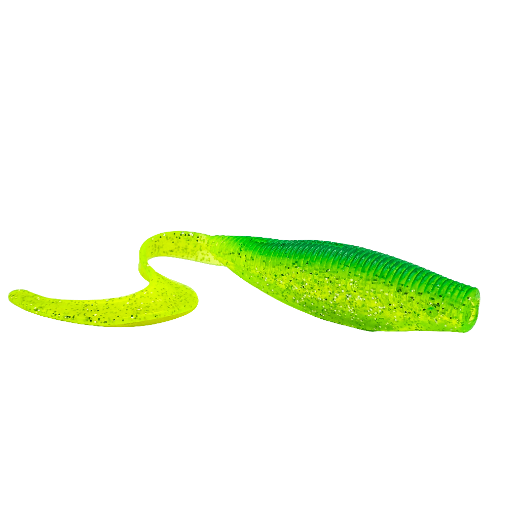 FTP CHIEF CURL TAIL GRUB - LIME GREEN - Flicking The Plastics