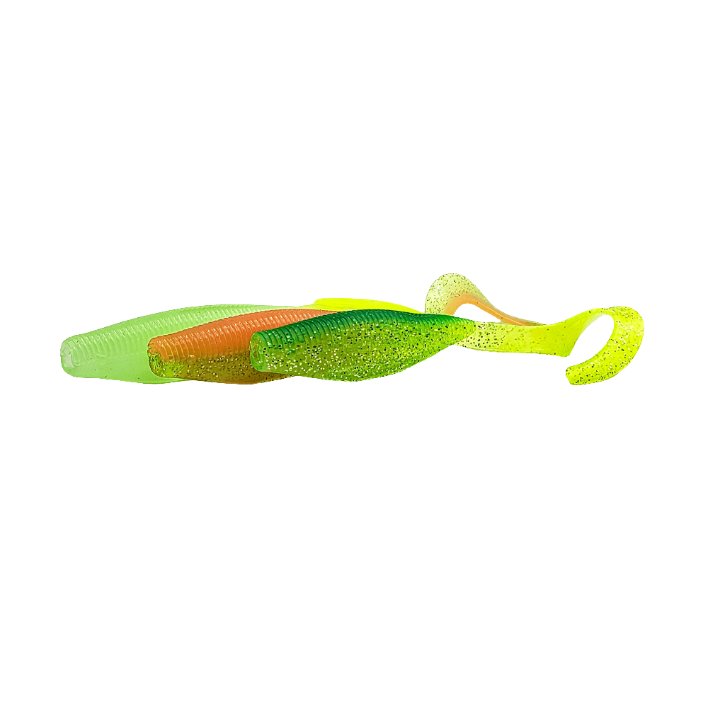 FTP CHIEF CURL TAIL GRUB - LIME GREEN - Flicking The Plastics