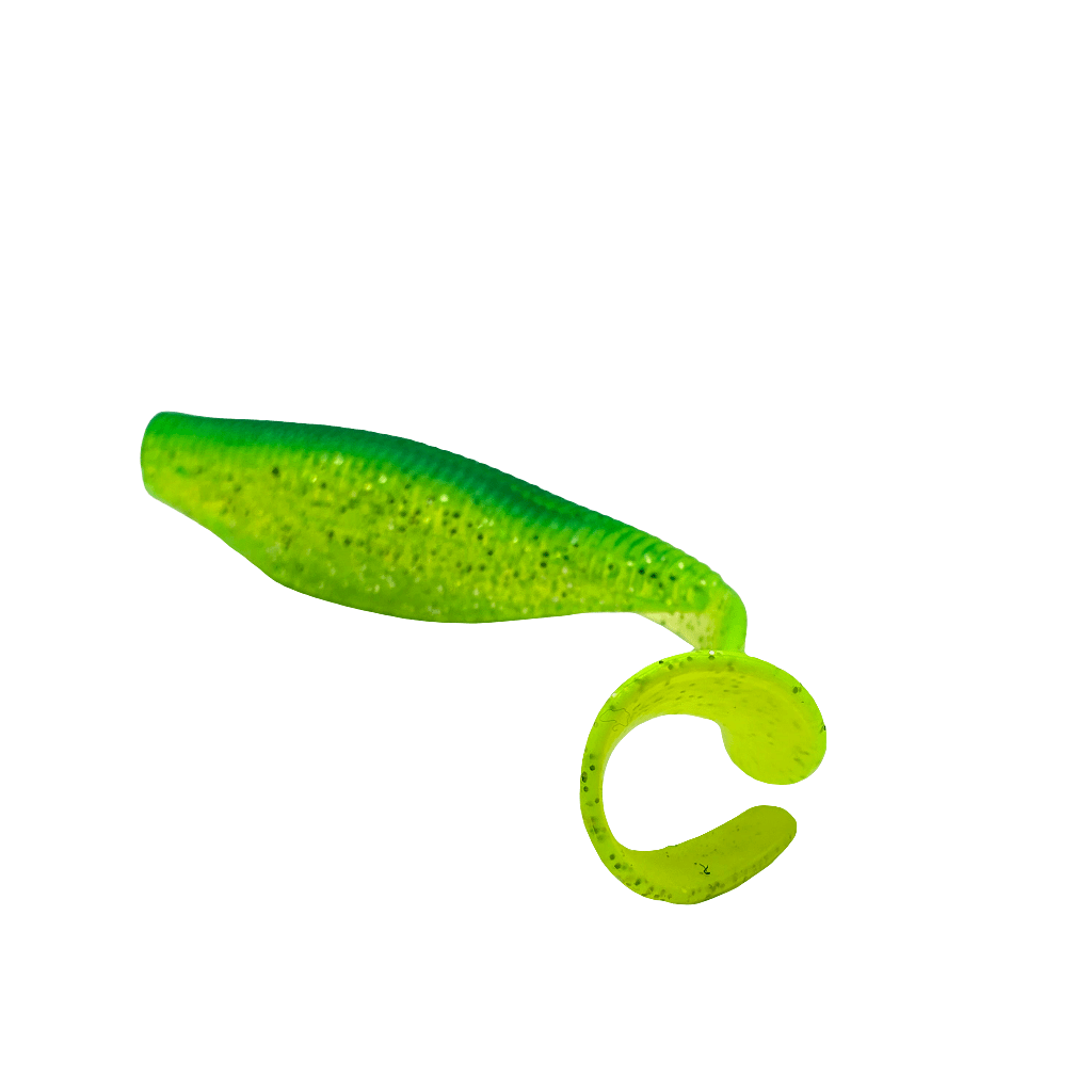 FTP CHIEF CURL TAIL GRUB - LIME GREEN - Flicking The Plastics