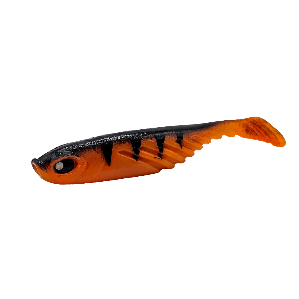 FTP STRIKER SOFT PLASTIC PADDLE TAIL - TIGER - Flicking The Plastics