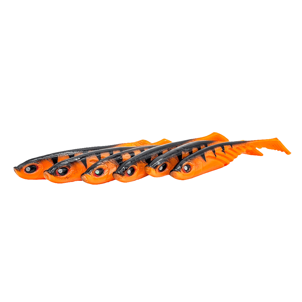 FTP STRIKER SOFT PLASTIC PADDLE TAIL - TIGER - Flicking The Plastics