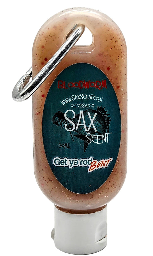 SAX SCENT Bloodworm 30 ml squeeze tube with Carabiner - Flicking The Plastics