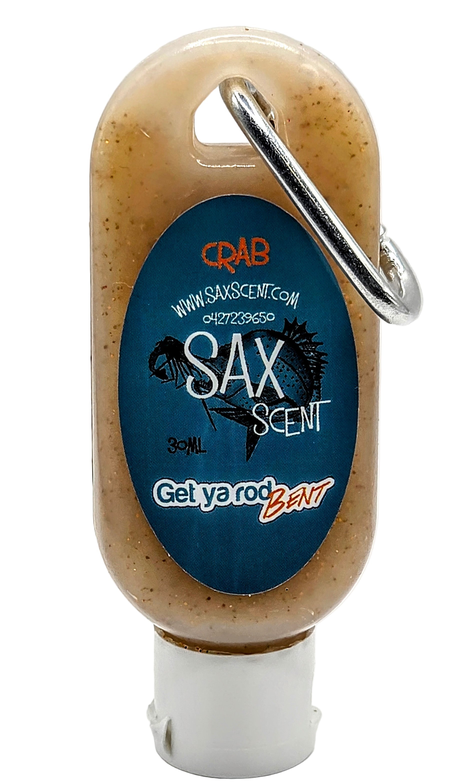 SAX SCENT Crab 30 ml squeeze tube with Carabiner - Flicking The Plastics