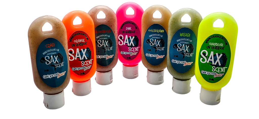 SAX SCENT Crab 30 ml squeeze tube with Carabiner - Flicking The Plastics